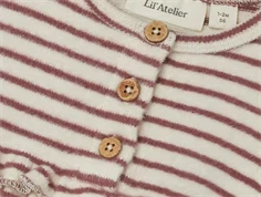 Lil Atelier birch rosebrown stribet bodykjole
